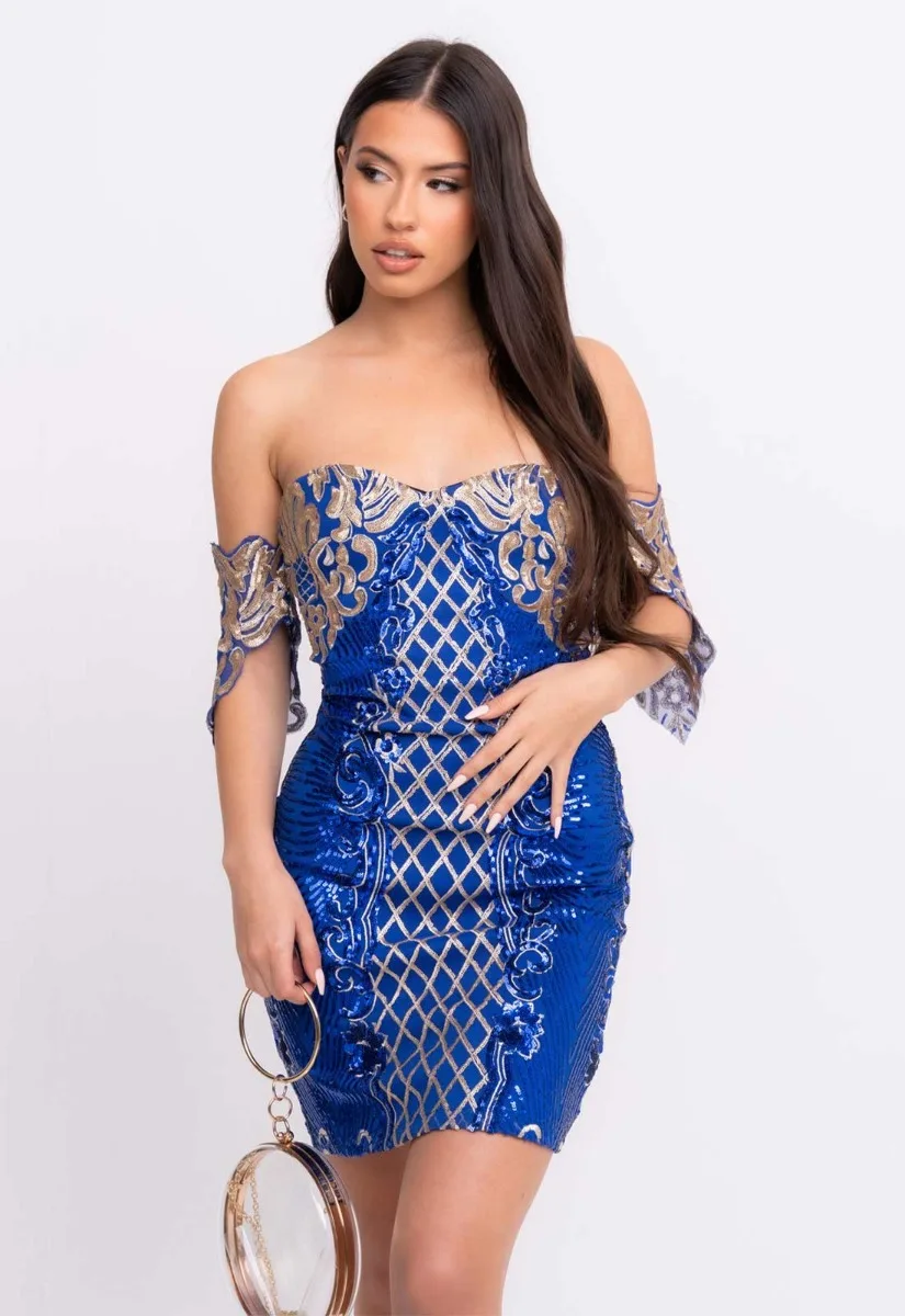 Nazz Collection Blue Rumour Mini Dress - Image 6