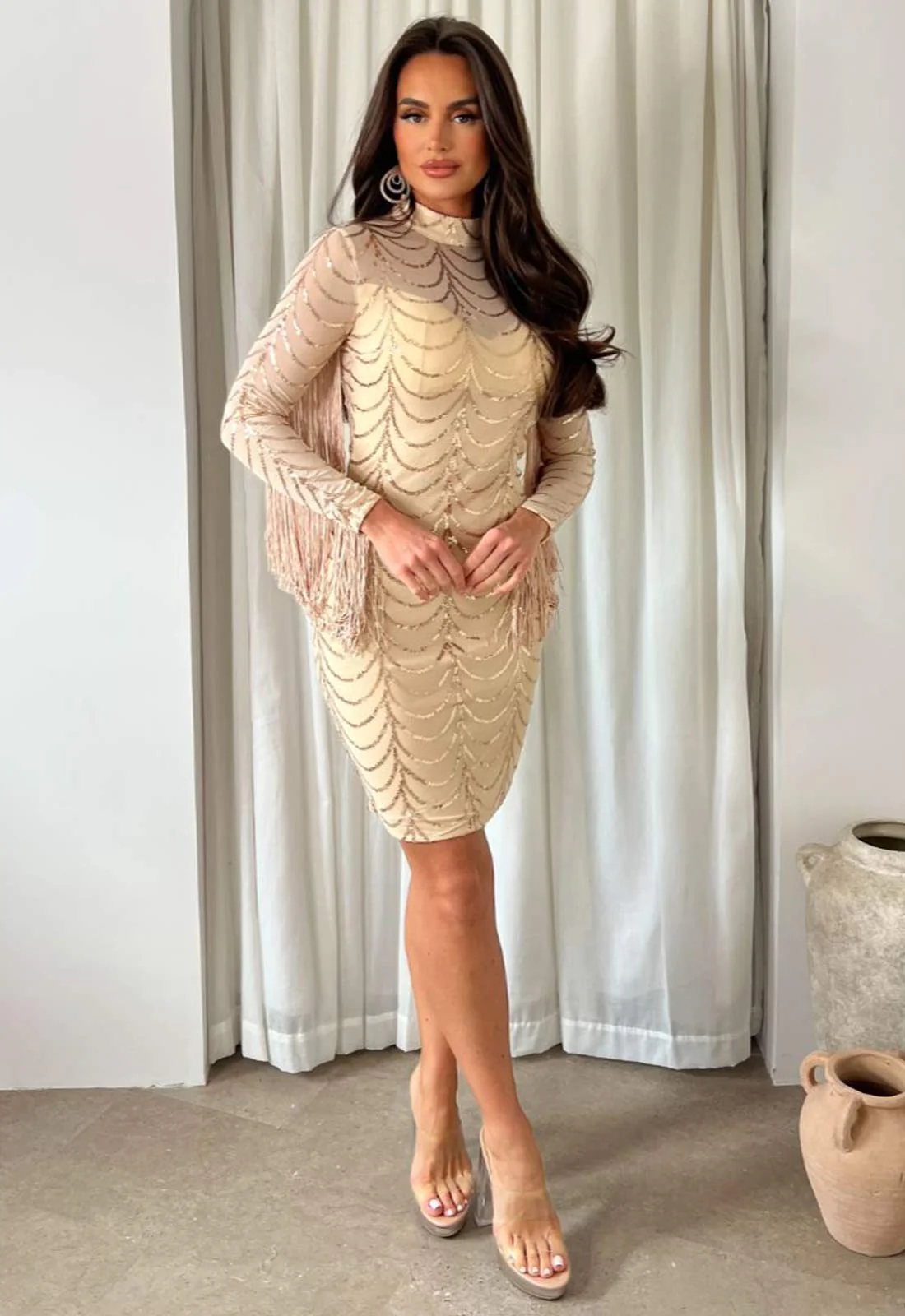 Nazz Collection Champagne Lolita Mini Dress - Image 2
