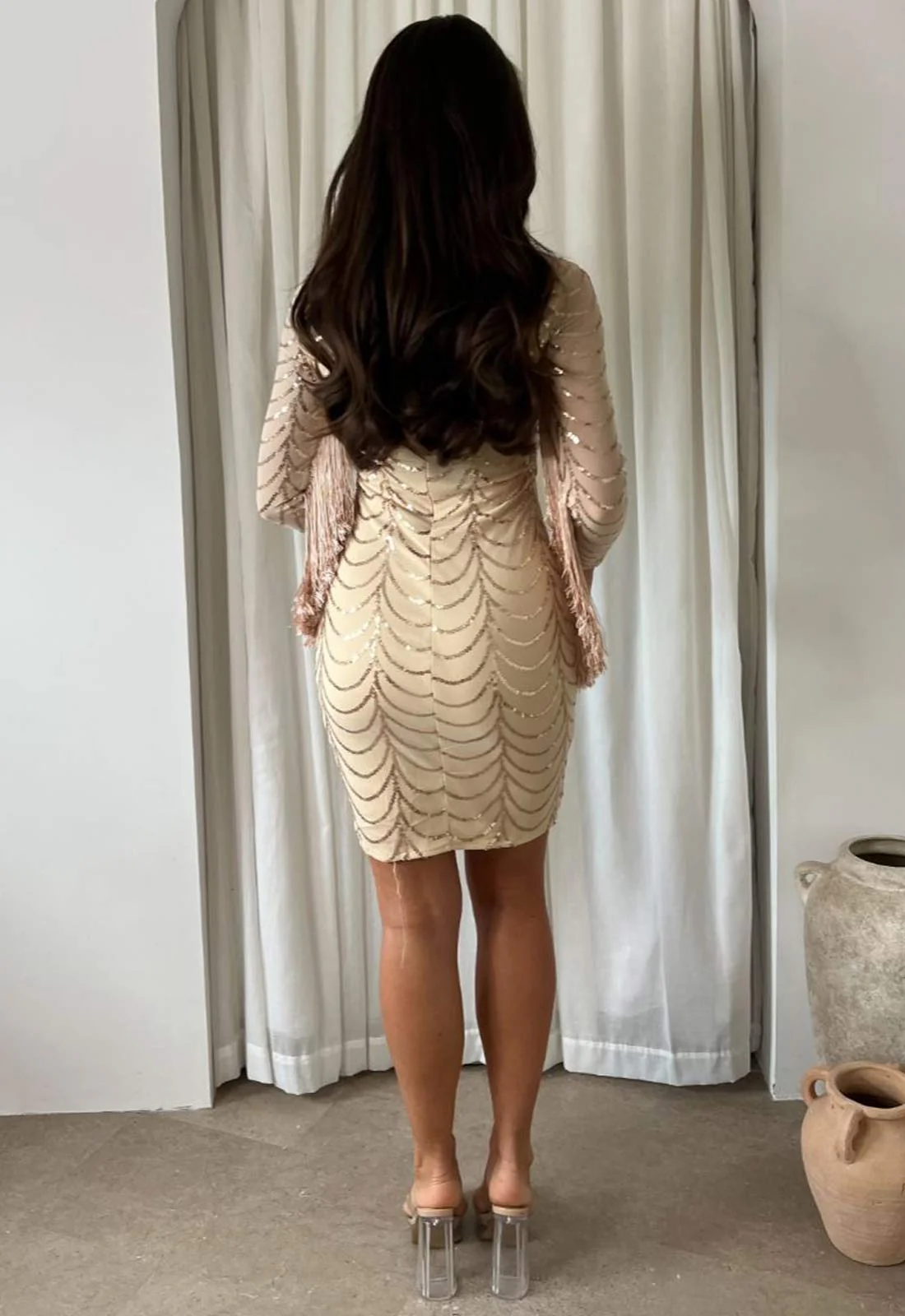 Nazz Collection Champagne Lolita Mini Dress - Image 4