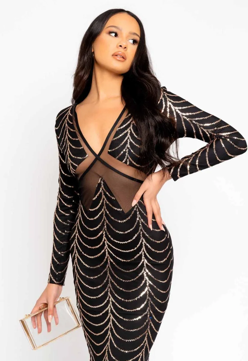 Nazz Collection Gold Darkest Secret Maxi Dress - Image 10