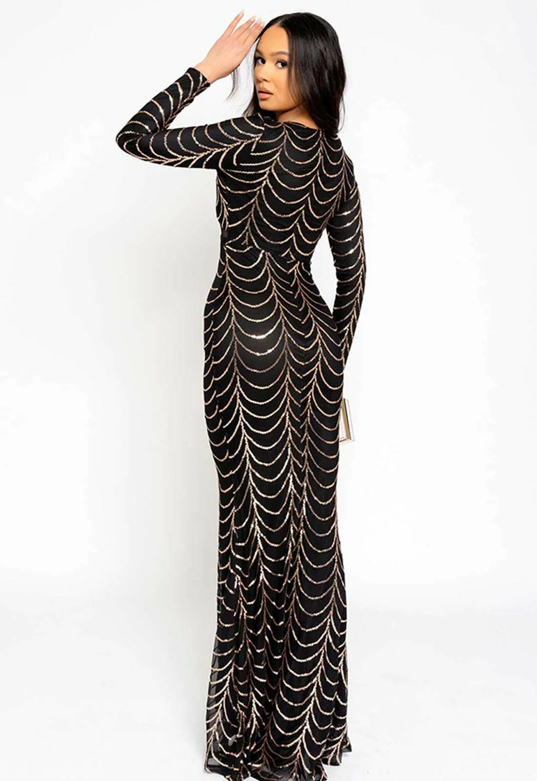 Nazz Collection Gold Darkest Secret Maxi Dress - Image 5