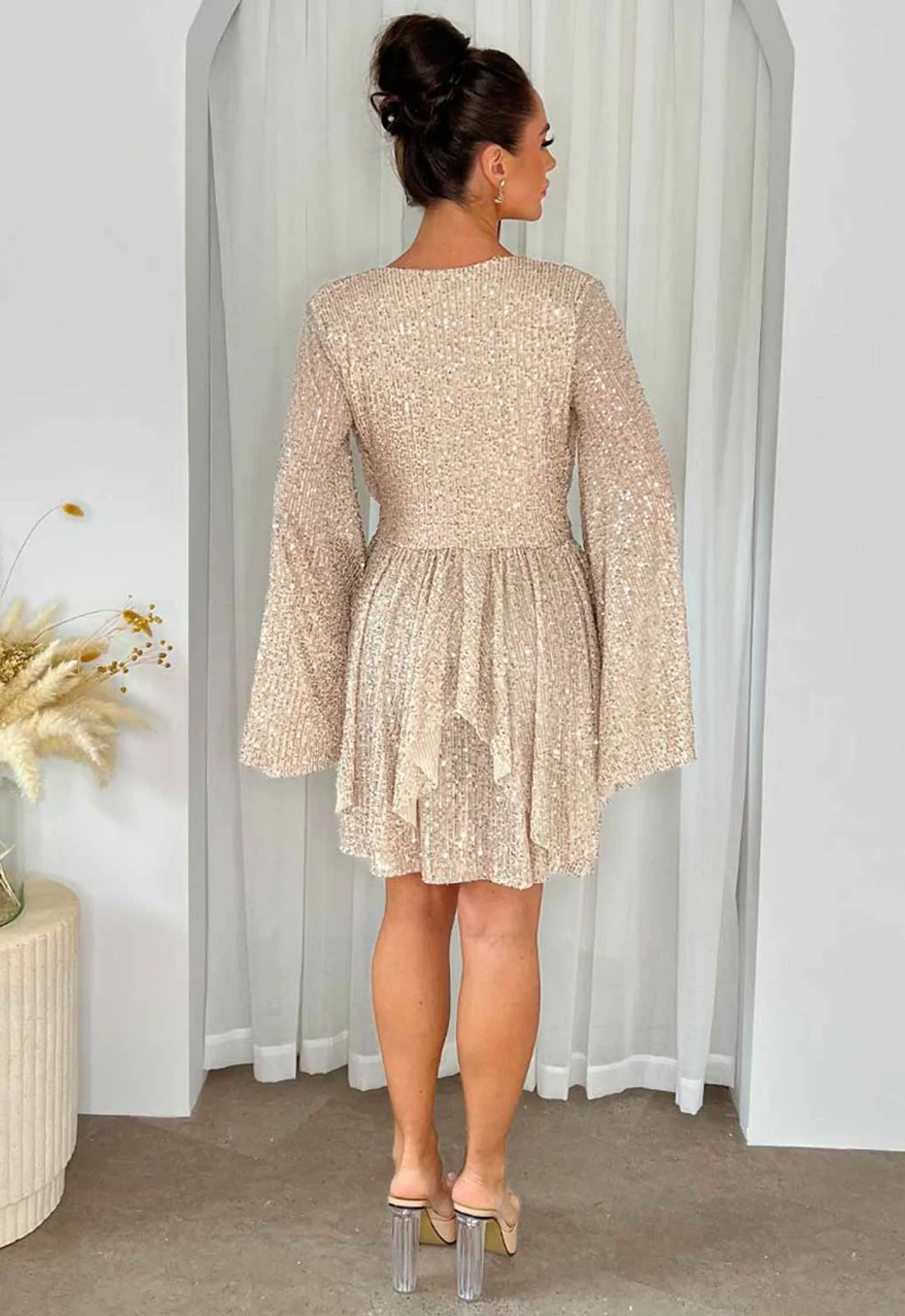 Nazz Collection Gold Spellbound Party Dress - Image 5