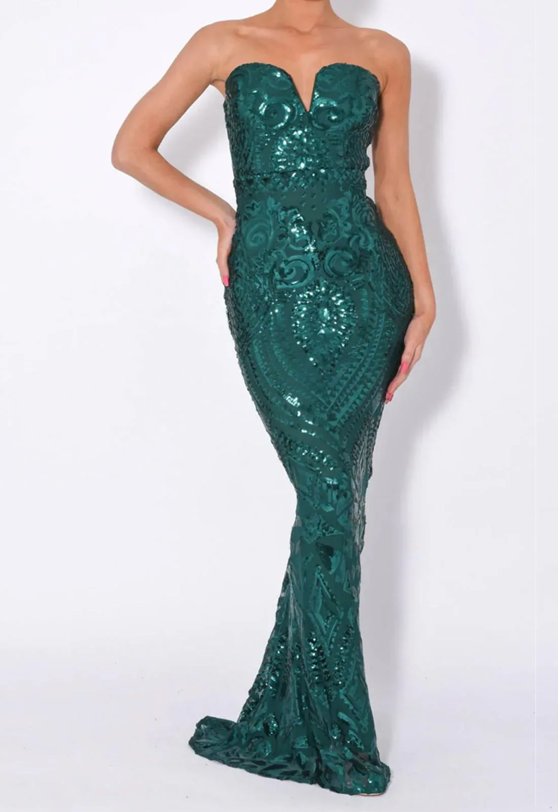Nazz Collection Green Kenza Maxi Dress - Image 4