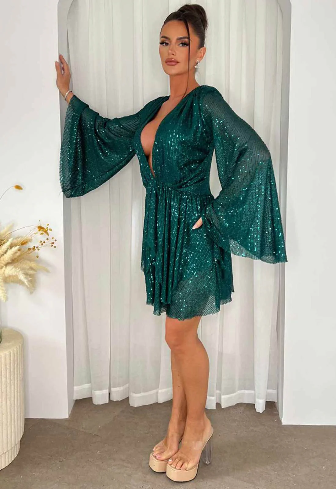 Nazz Collection Green Spellbound Party Dress
