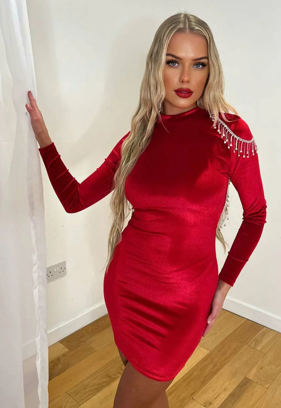 Nazz Collection Red Ice Queen Party Dress - Image 4
