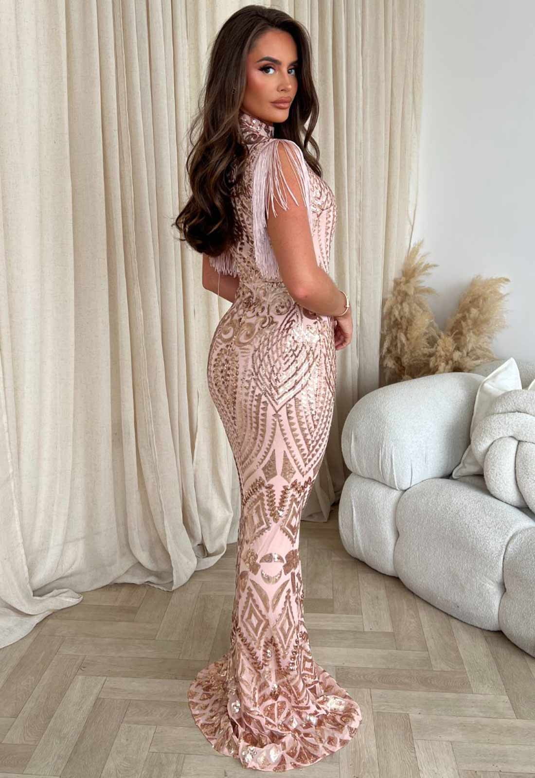 Nazz Collection Rose Gold Magic Maxi Dress - Image 6