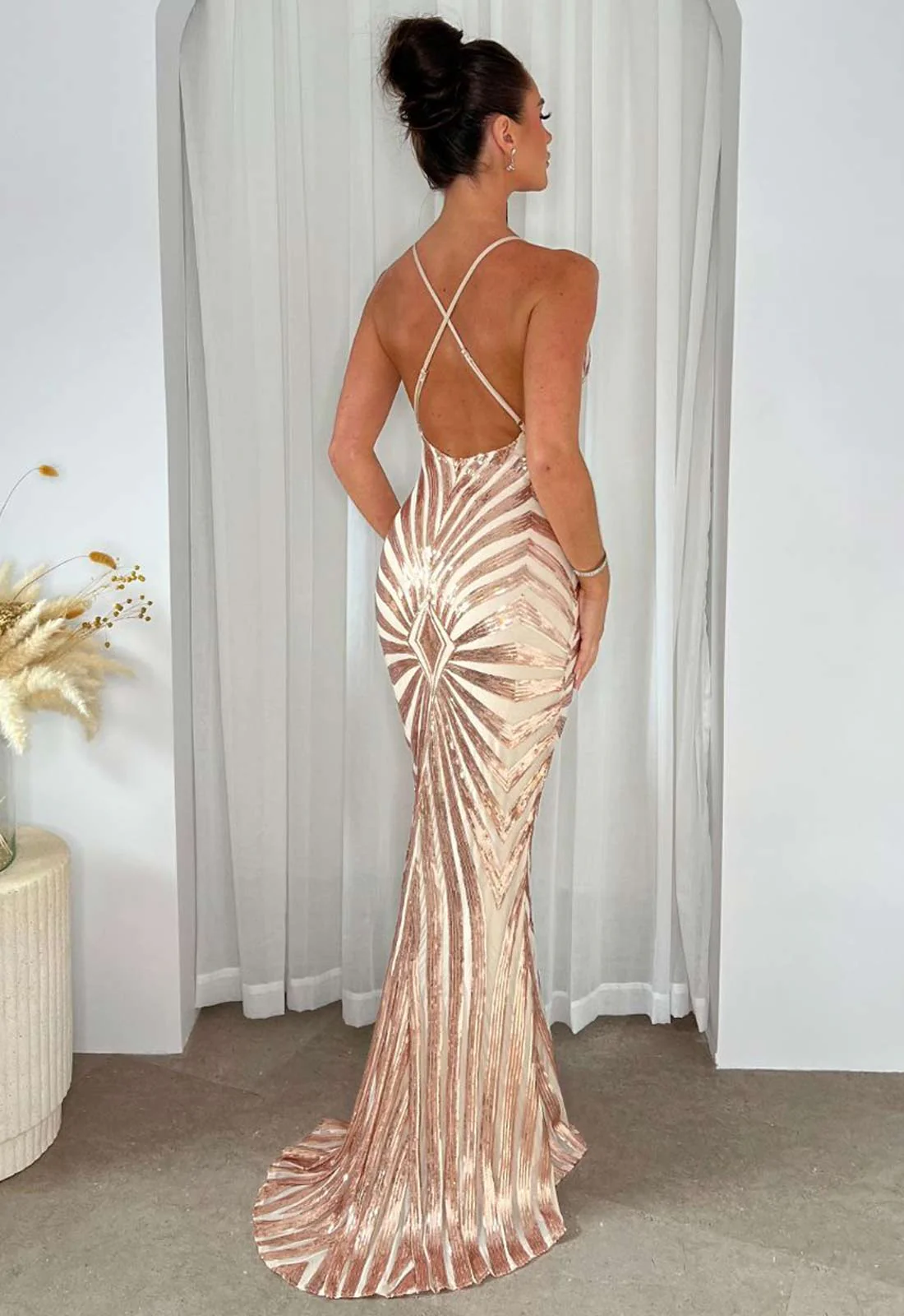 NAZZ Collection Rose Gold Timeless Maxi Dress - Image 7