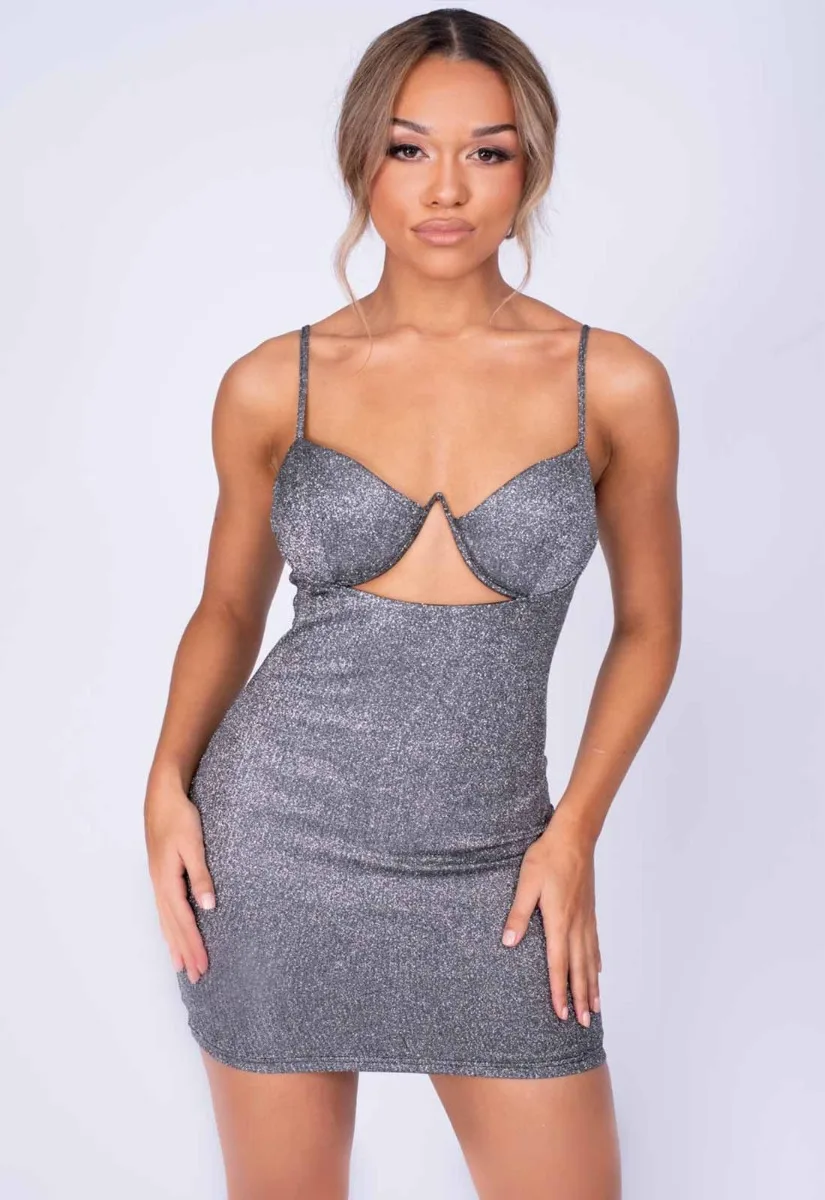 Nazz Collection Silver London Bodycon Dress - Image 9