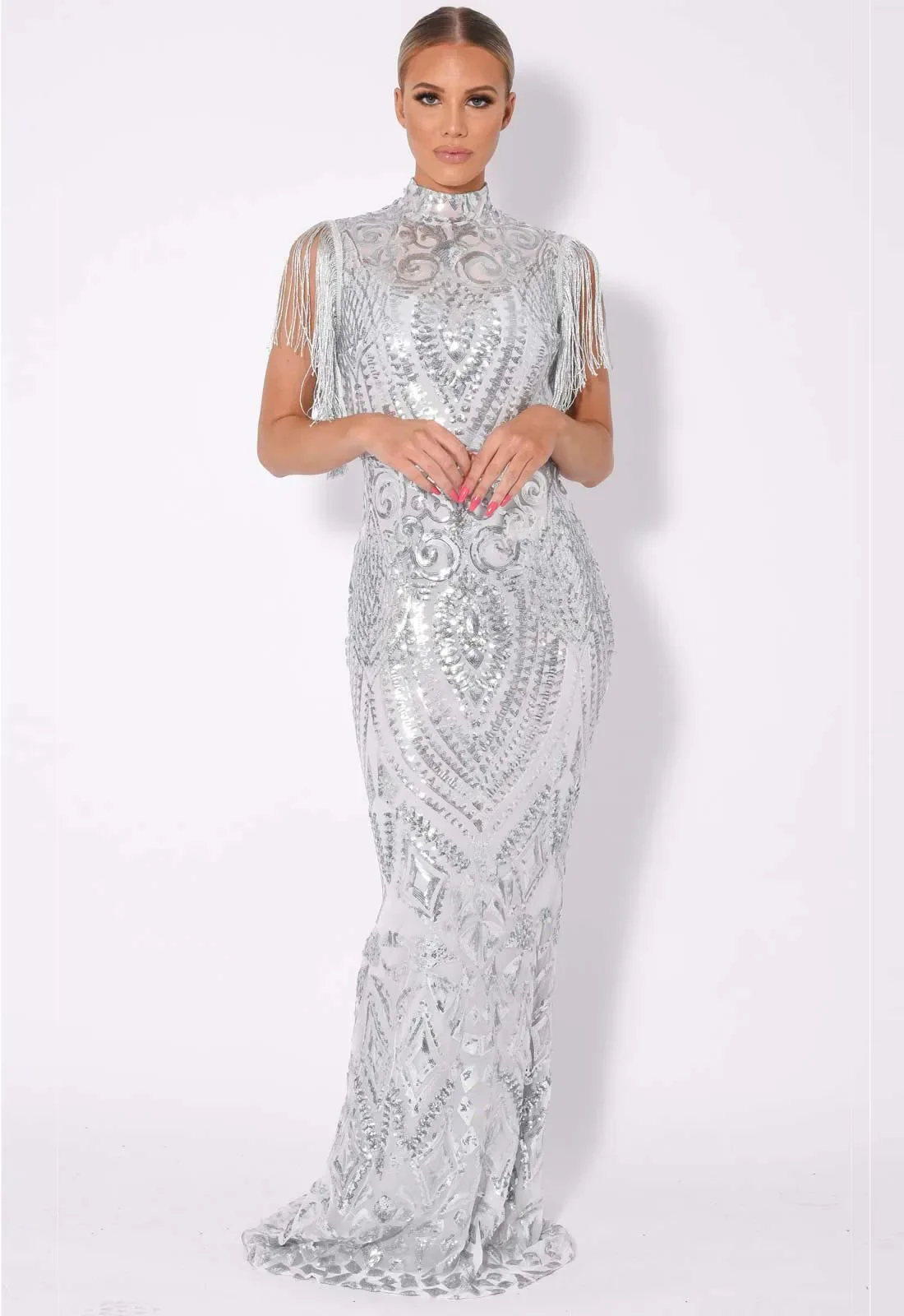 Nazz Collection Silver Magic Maxi Dress - Image 6