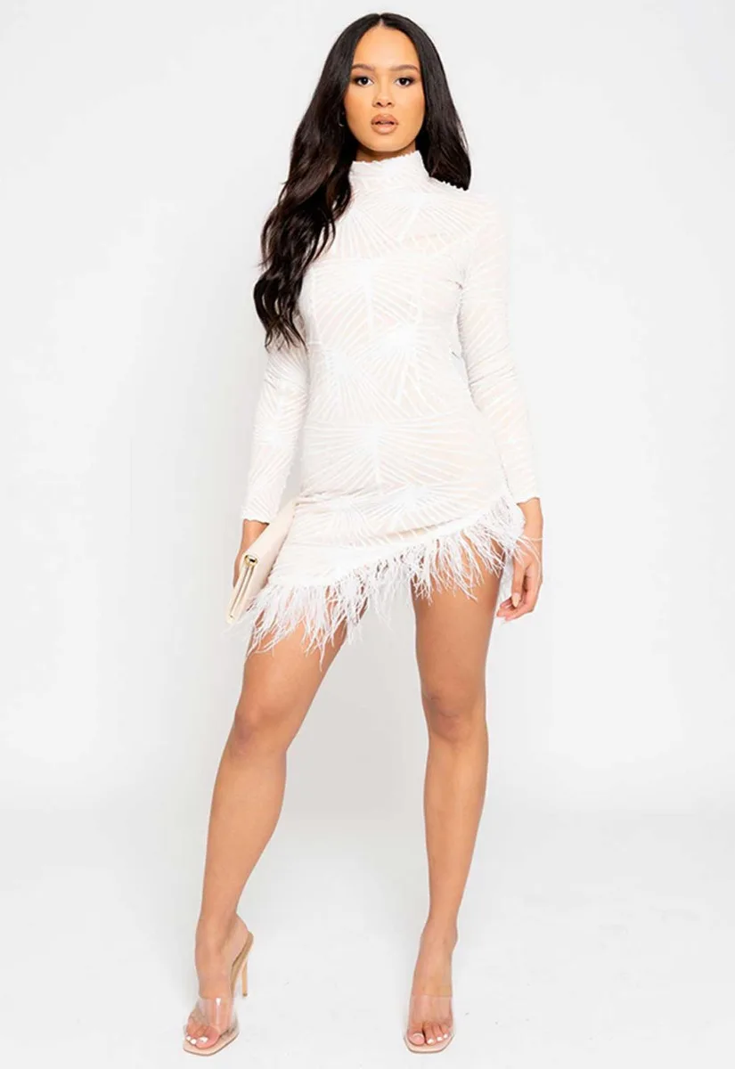 Nazz Collection White After Party Dress - Image 9
