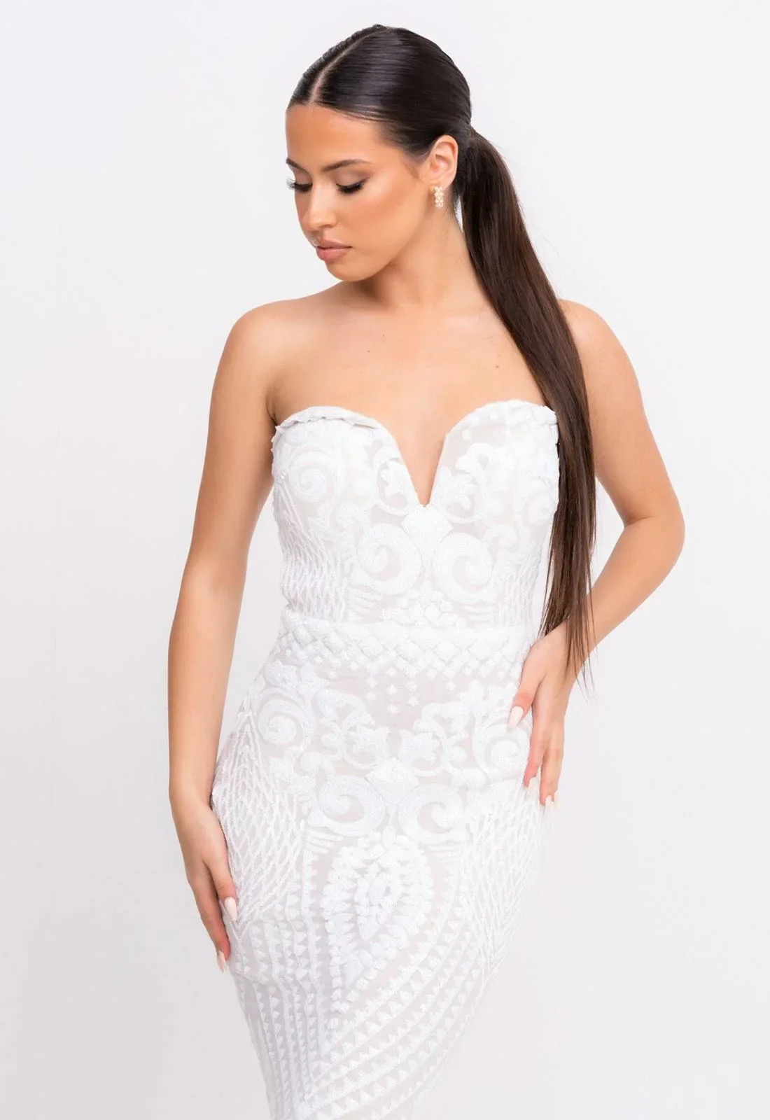 Nazz Collection White Kenza Maxi Dress - Image 3