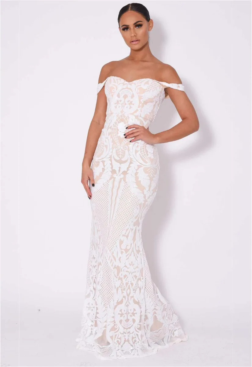 Nazz Collection White Layali Maxi Dress - Image 5