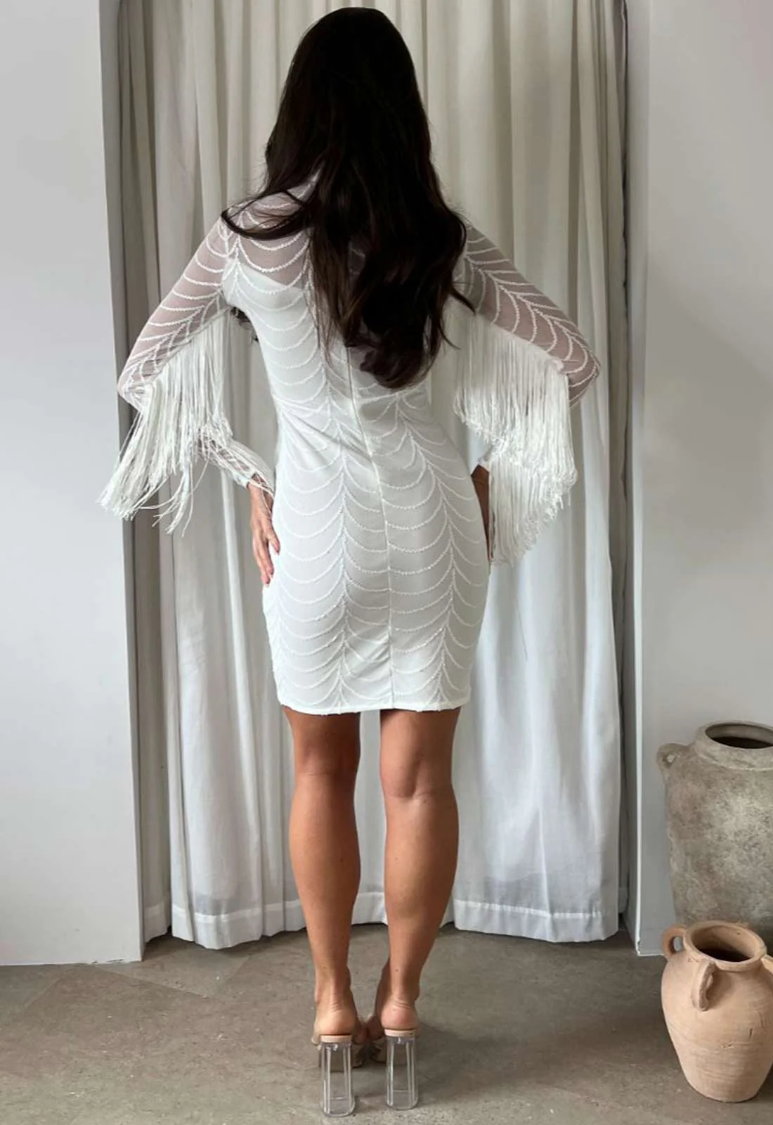 Nazz Collection White Lolita Mini Dress - Image 5