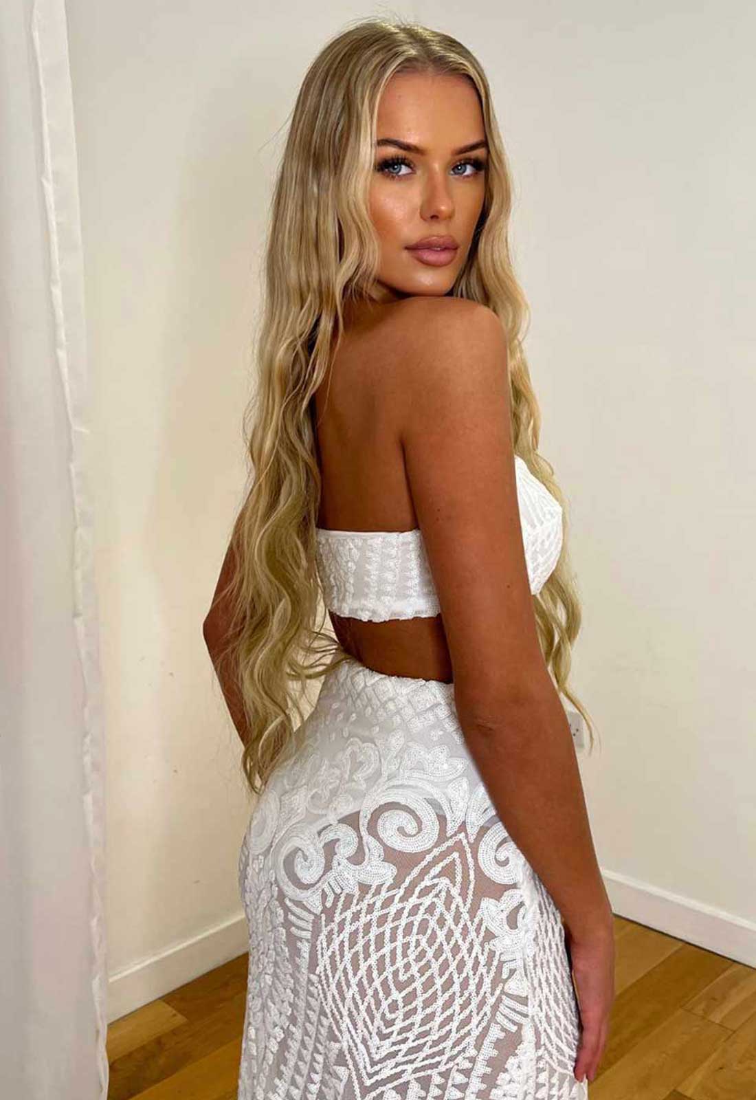 Nazz Collection White Shakira Two Piece Party Set - Image 5
