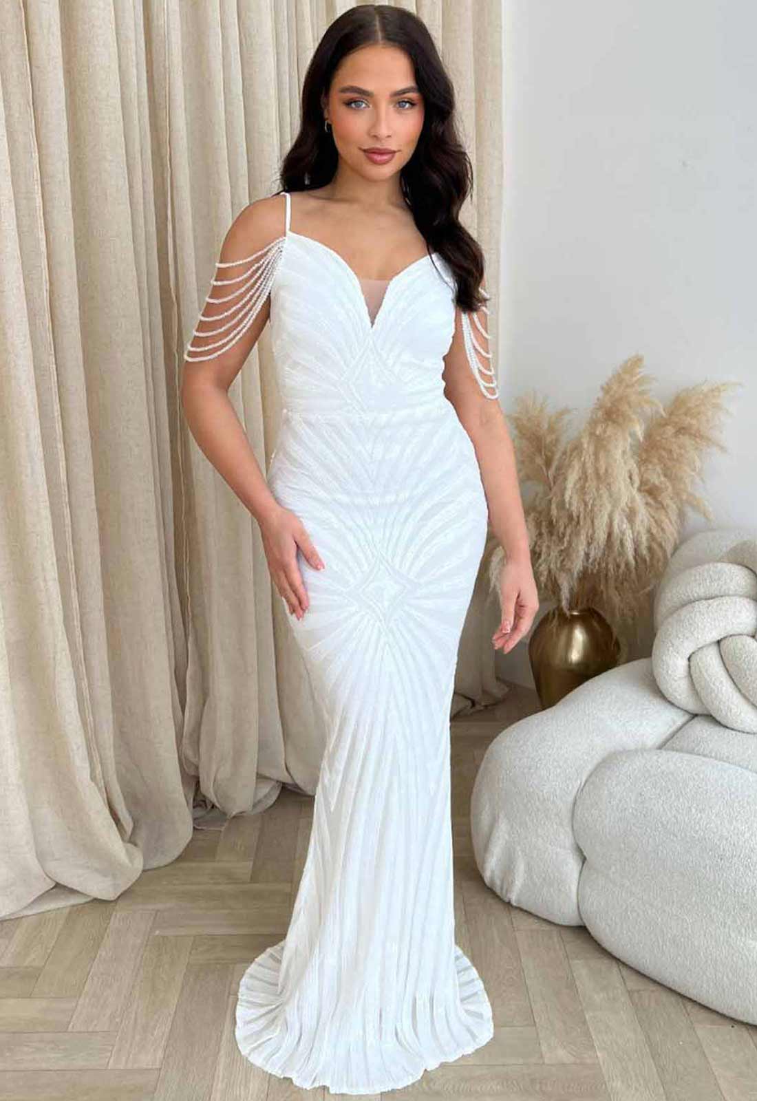 Nazz Collection White Vanity Maxi Dress - Image 4