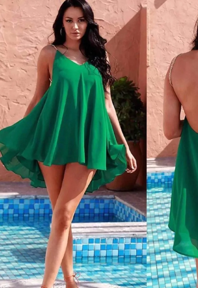 Nazz Green Maddie Mini Dress - Image 3