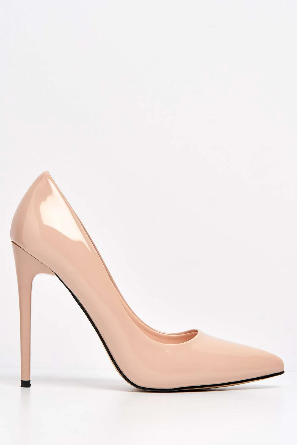 Miss Diva Nude Mila High Stiletto Heel Court Shoe - Image 4