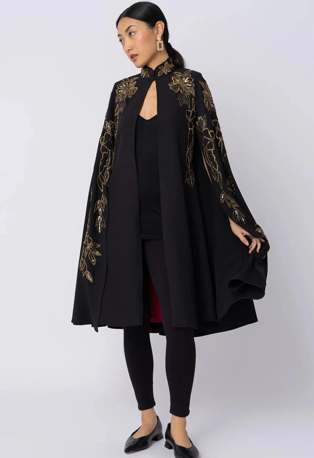 Raishma Couture Black Nyx Cape - Image 4