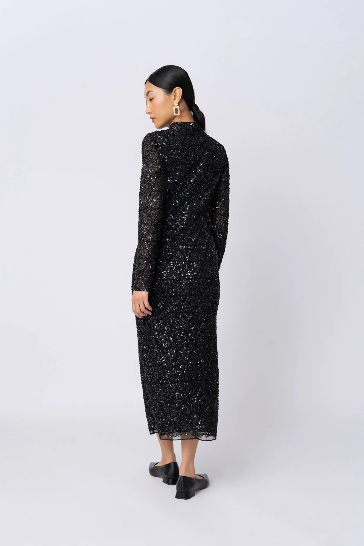 Raishma Couture Black Phoebe Black Dress - Image 5