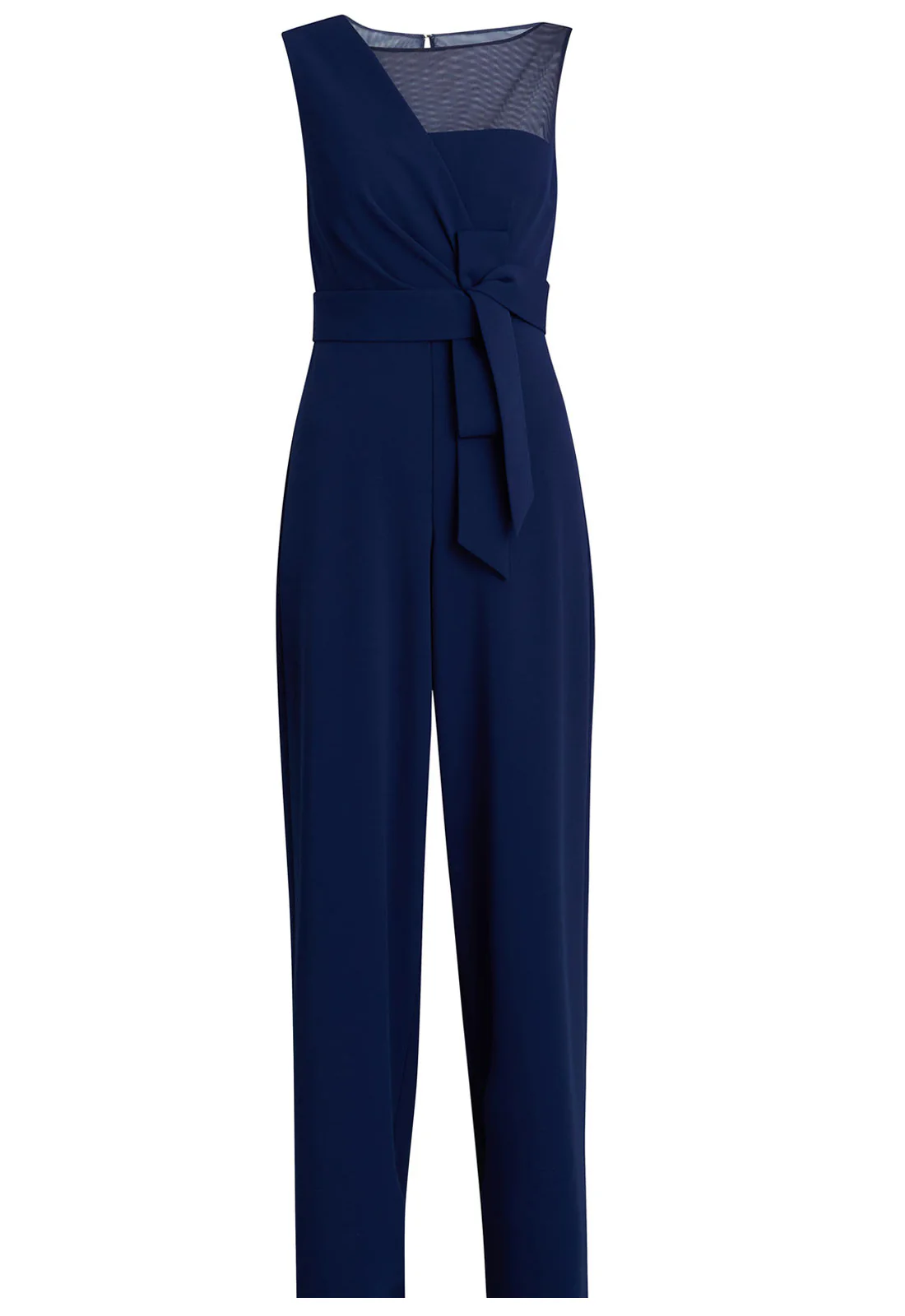 Gina Bacconi Navy Pia Crepe Jumpsuit - Image 4