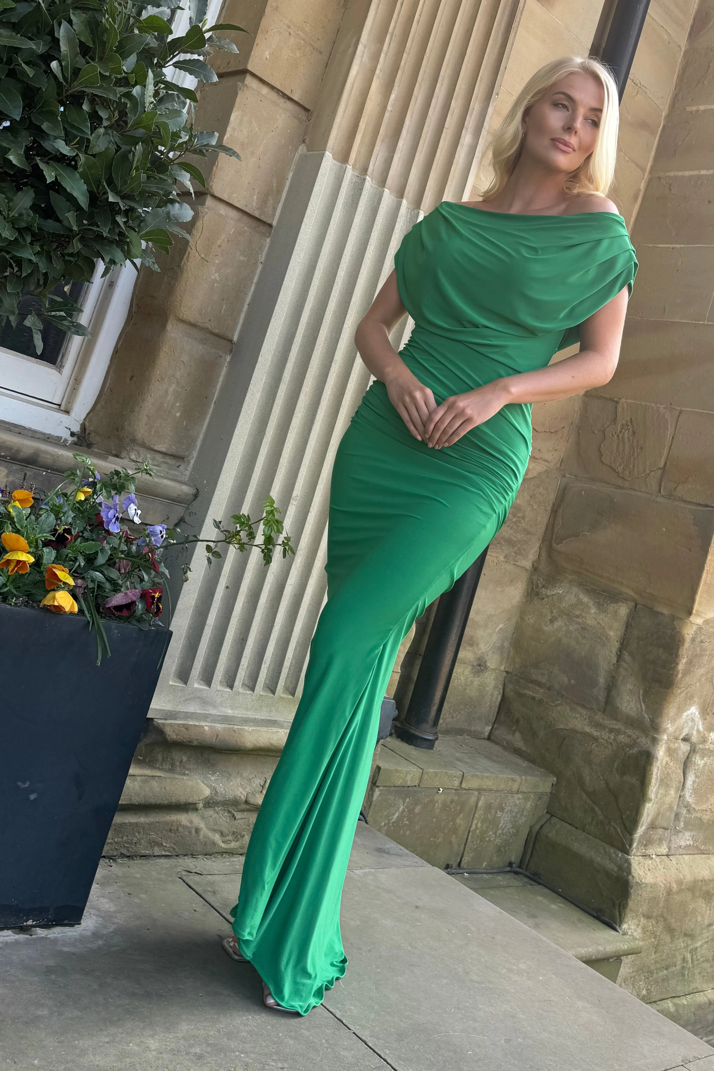 Atom Label Emerald Green Platinum Gown - Image 3