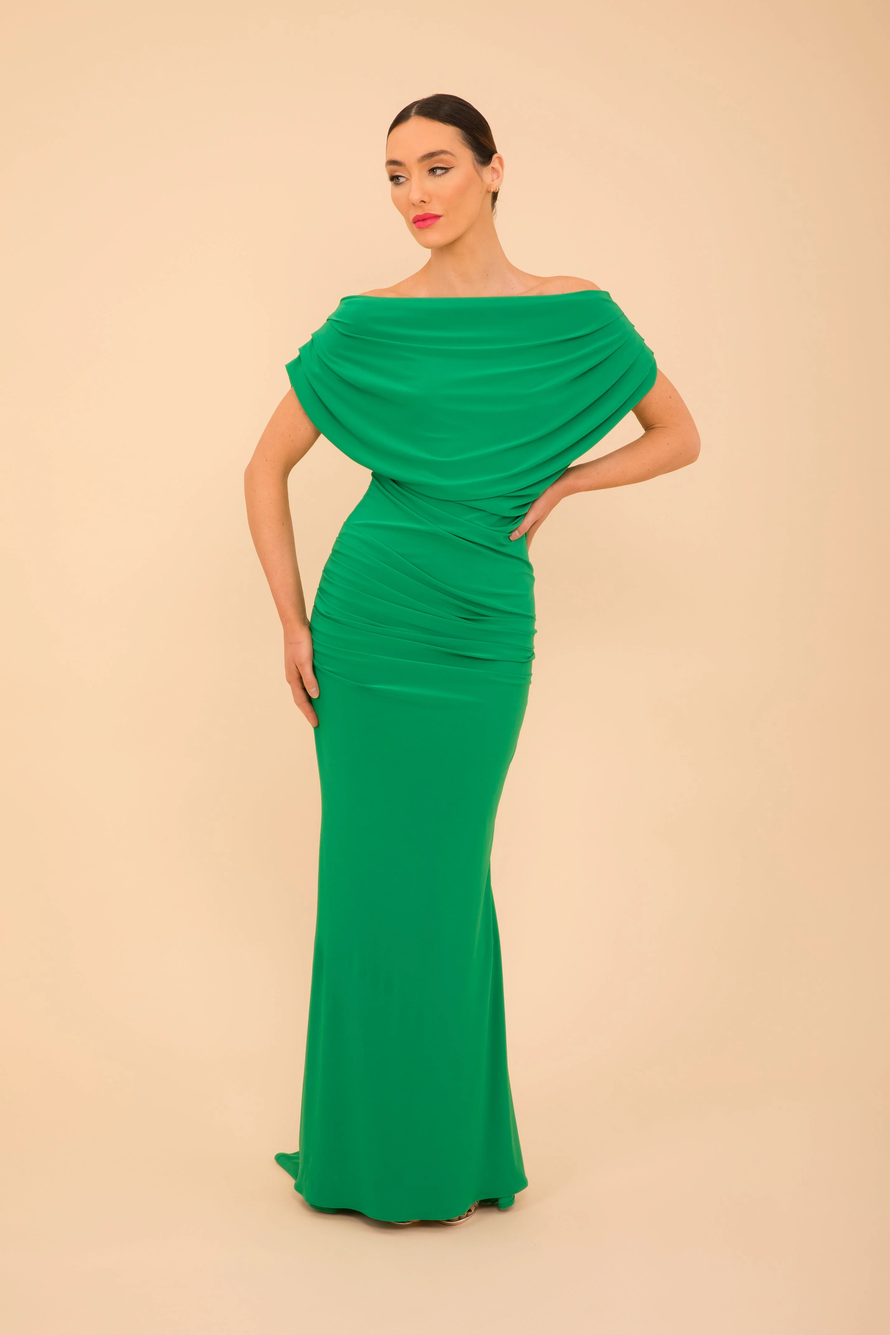 Atom Label Emerald Green Platinum Gown - Image 4