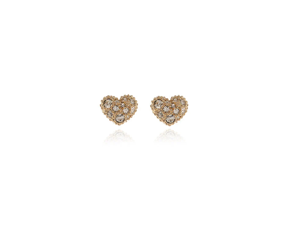 Cachet London Pom Pom Gold Heart Earrings - Image 11