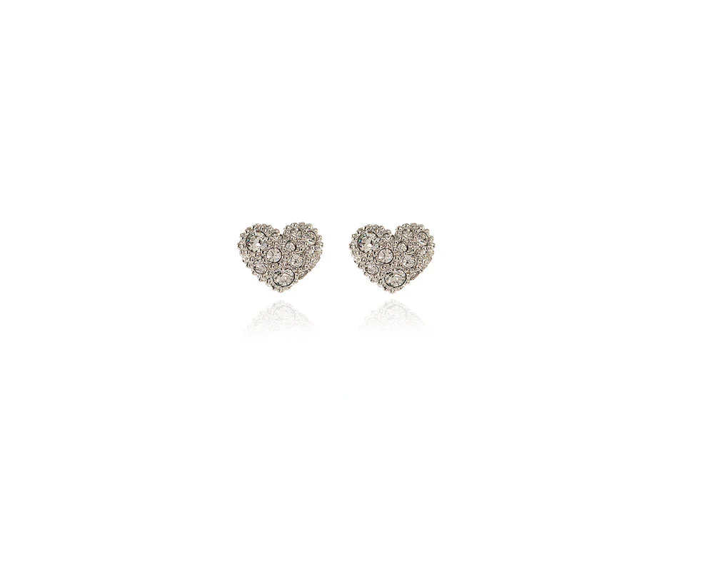 Cachet London Pom Pom Silver Heart Earrings - Image 12