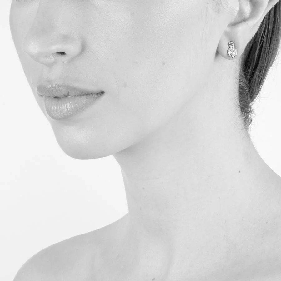 Cachet London Posy Simple Silver Siam Earrings - Image 2
