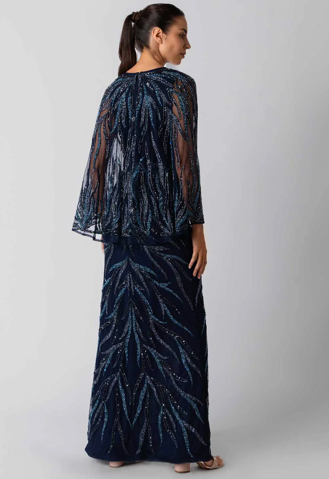 Raishma Couture Blue Allegra Maxi Dress - Image 3