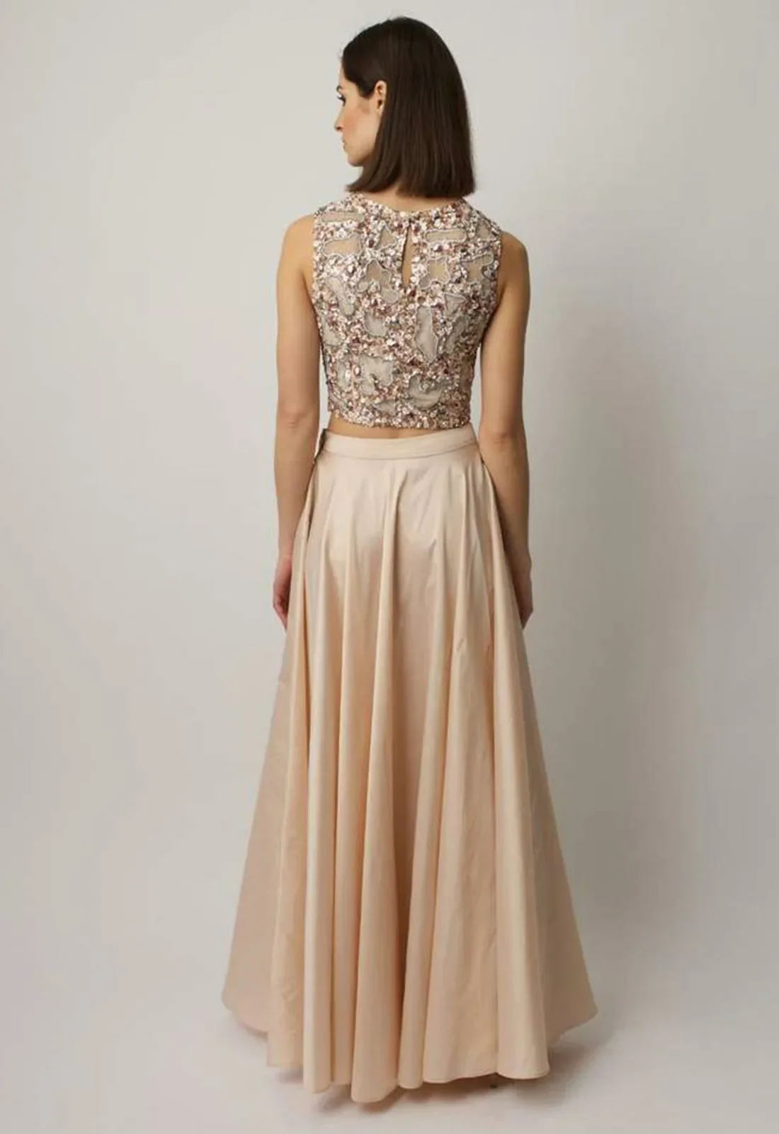 Raishma Blush Taffeta Maxi Skirt - Image 3
