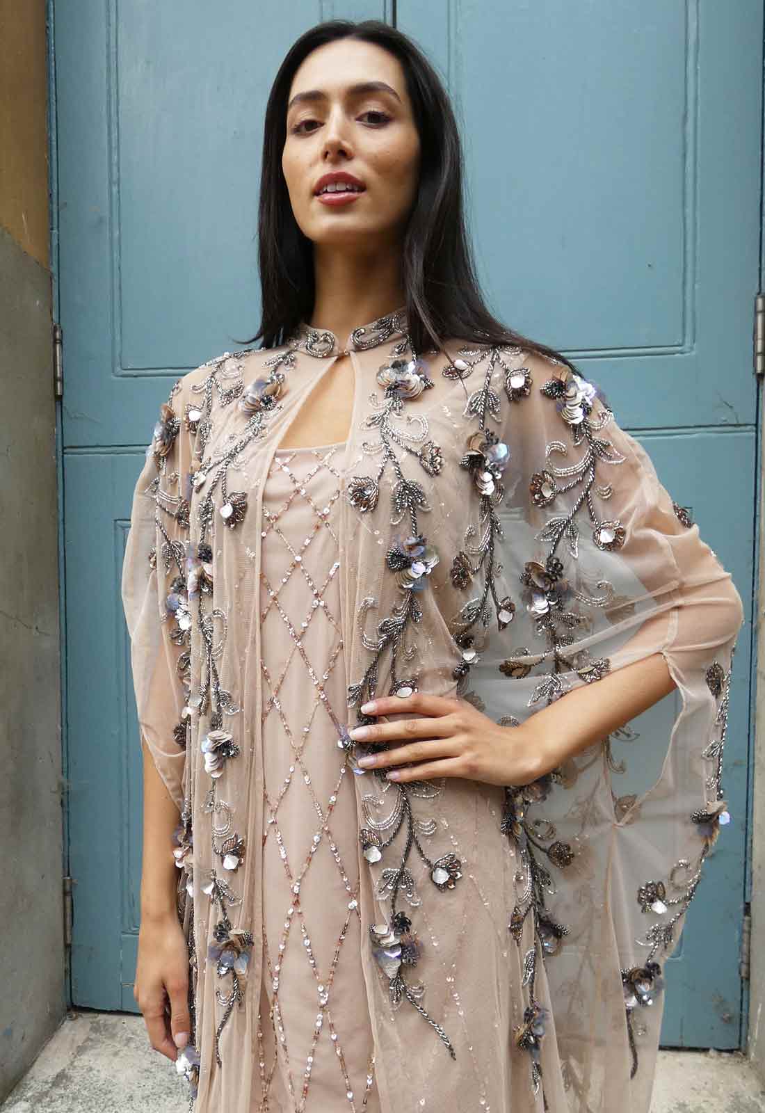 Raishma Couture Champagne Opal Gown - Image 3