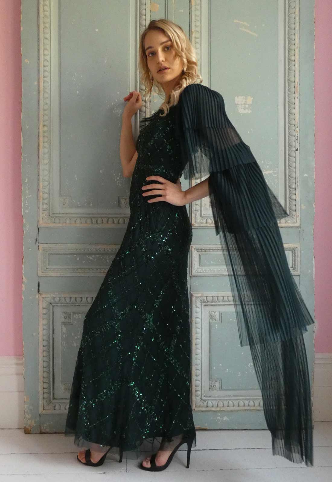 Raishma Couture Green Leilani Embellished Maxi Dress - Image 2