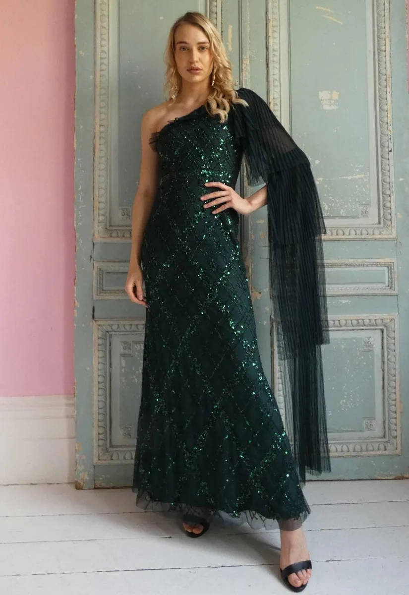 Raishma Couture Green Leilani Embellished Maxi Dress - Image 8