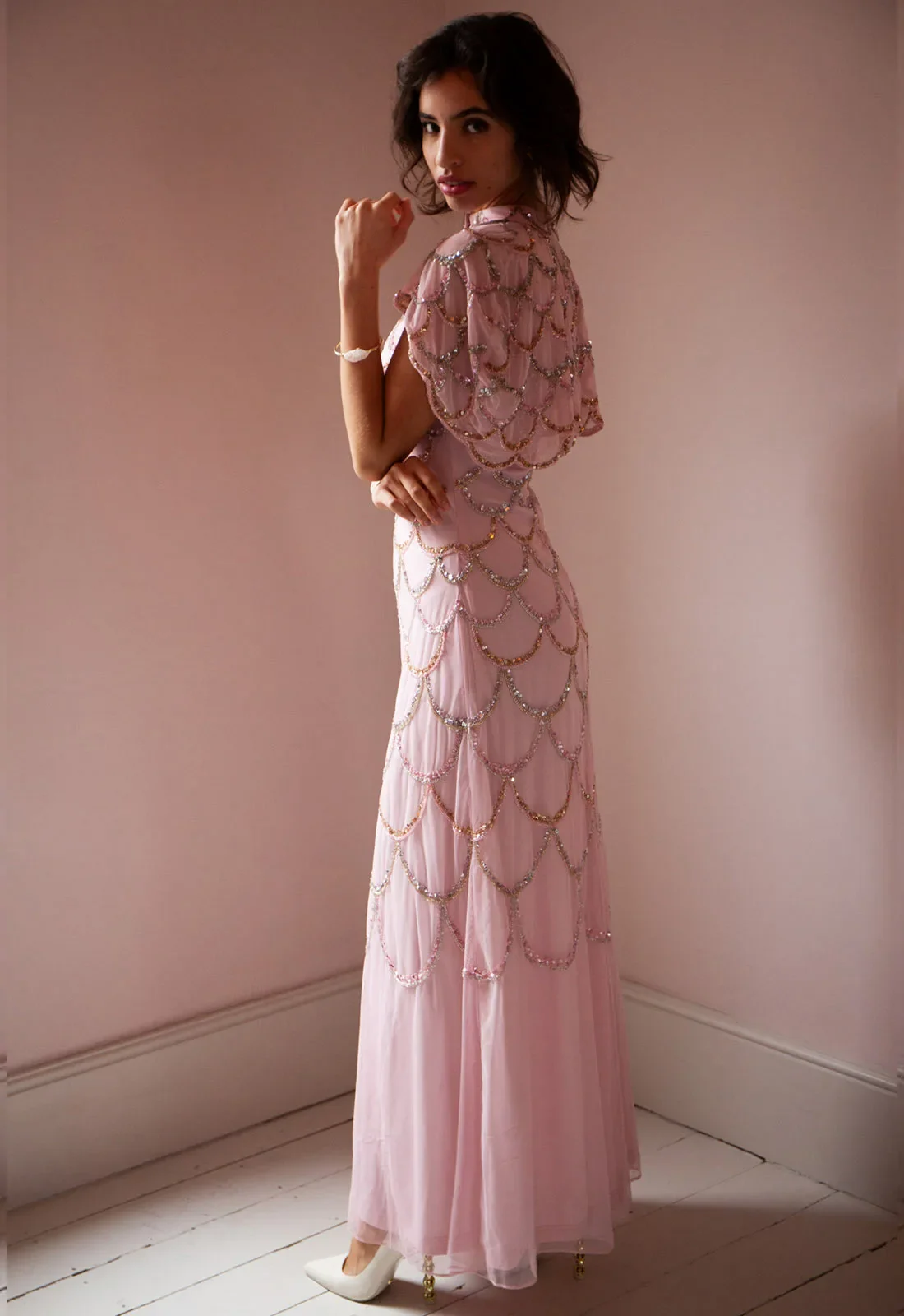 Raishma Couture Pink Katherine Beaded Dress - Image 3