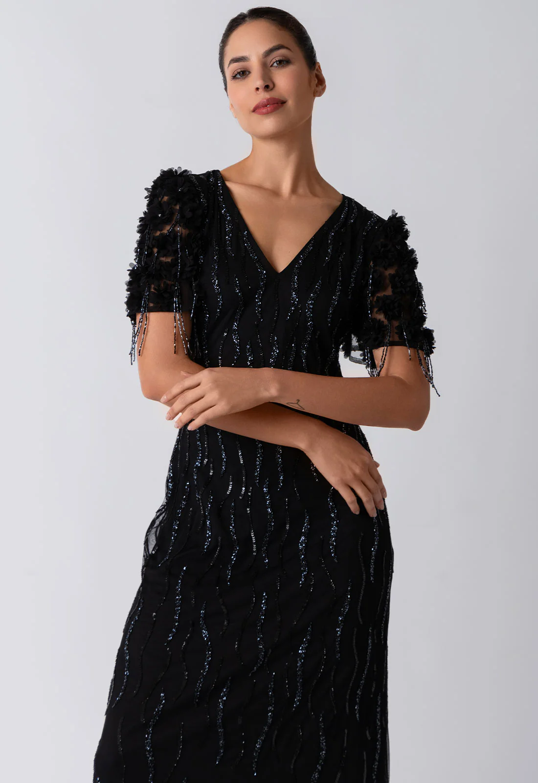 Raishma Couture Black Francesca Maxi Dress - Image 2