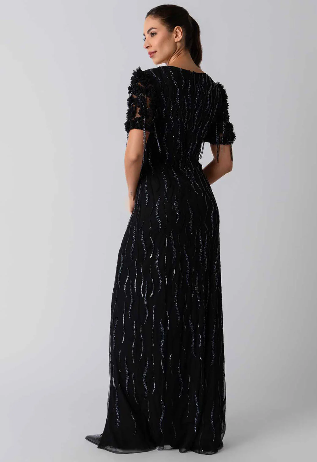 Raishma Couture Black Francesca Maxi Dress - Image 3