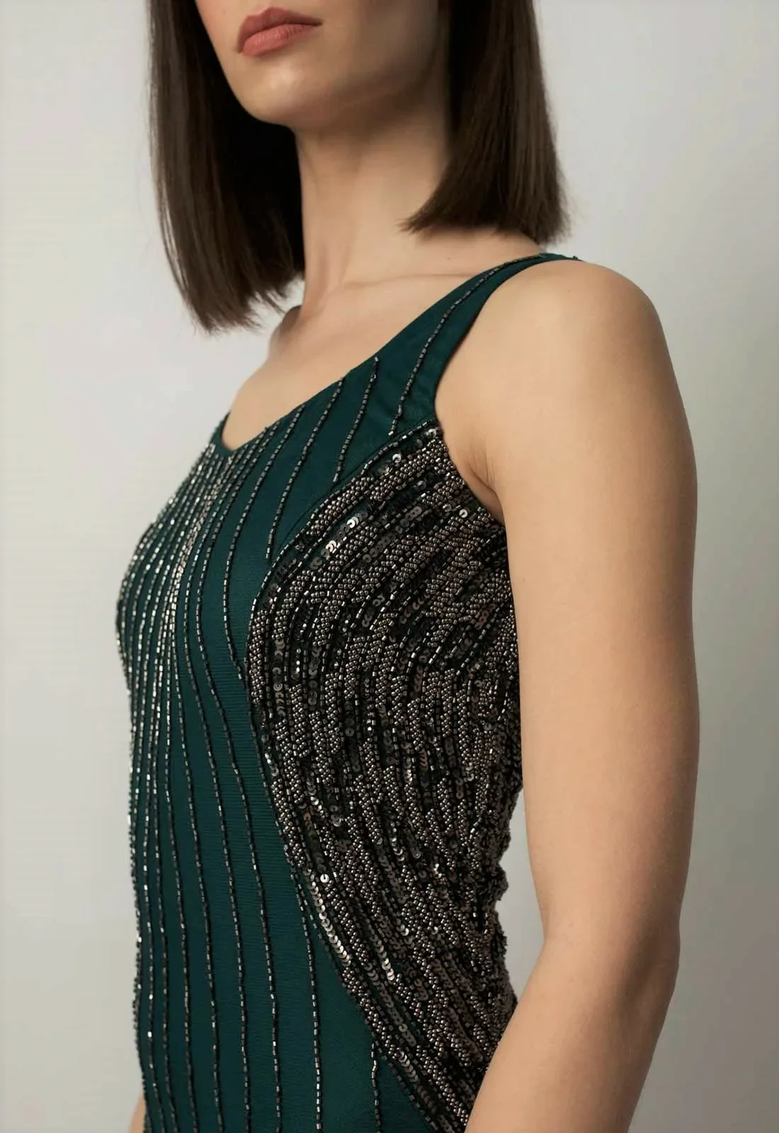 Raishma Green Melony Cape Gown - Image 5