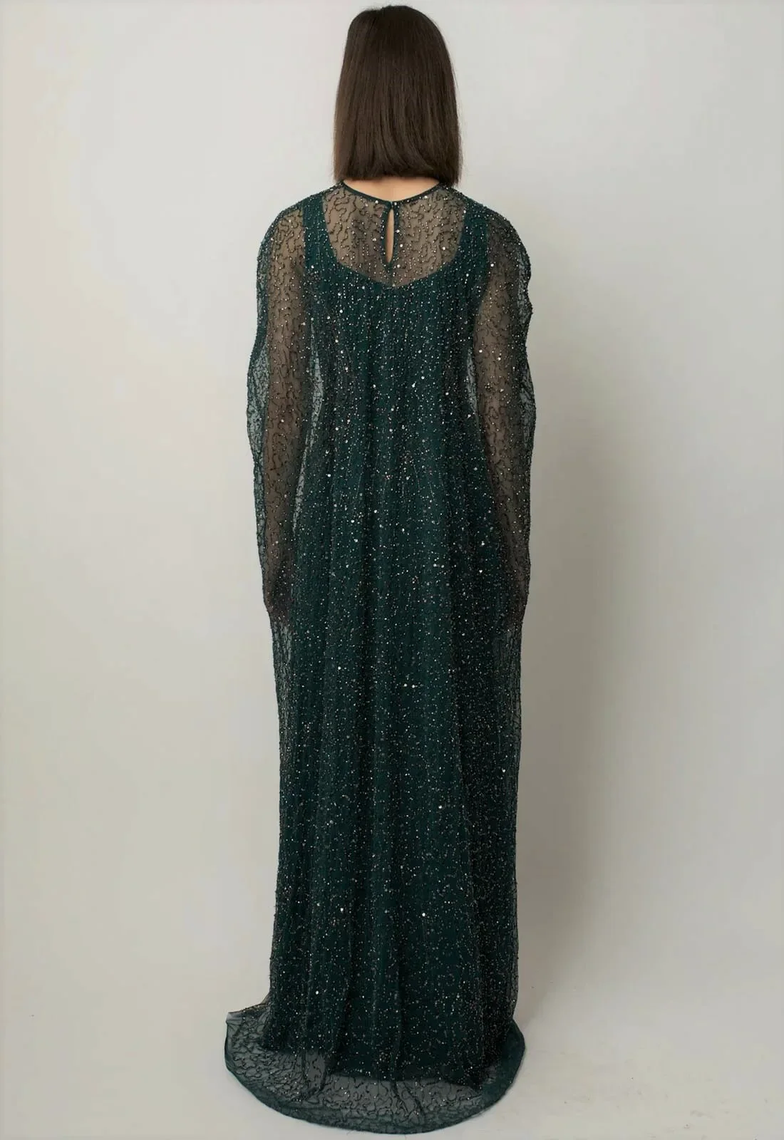Raishma Green Melony Cape Gown - Image 6