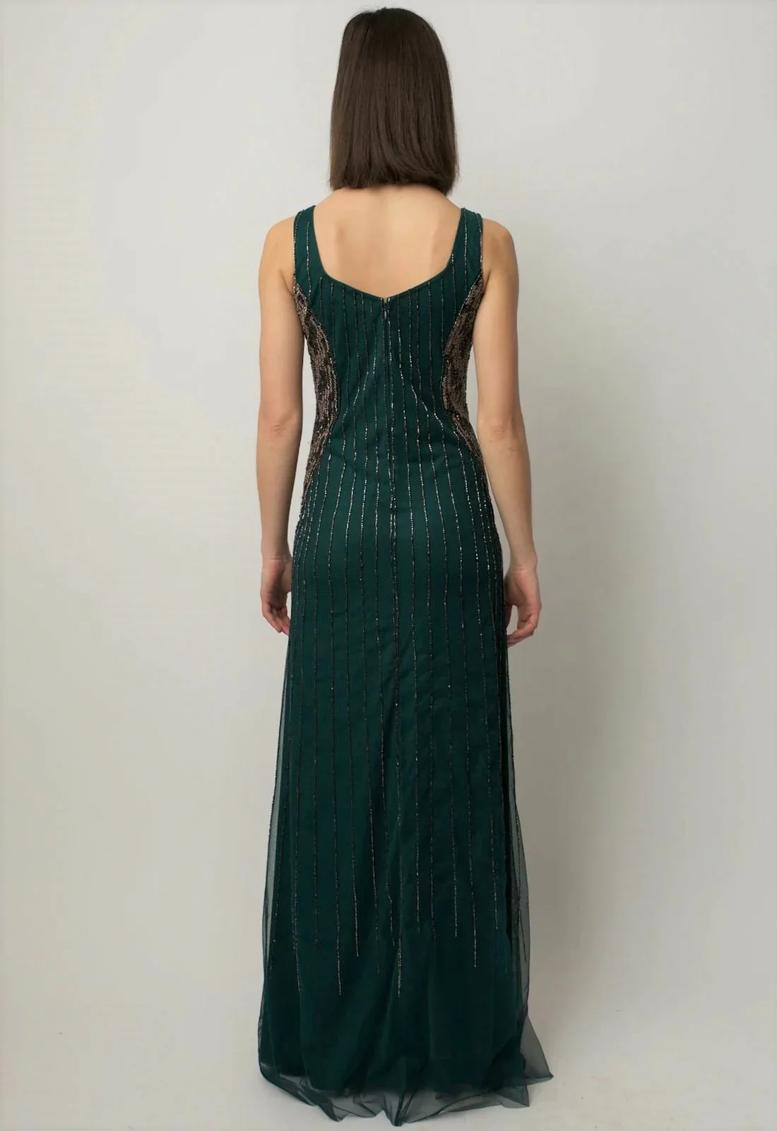 Raishma Green Melony Cape Gown - Image 7