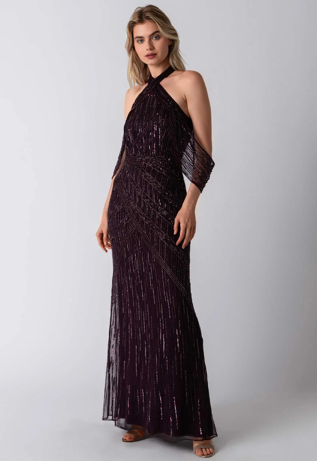 Raishma Couture Burgundy Mia Maxi Dress