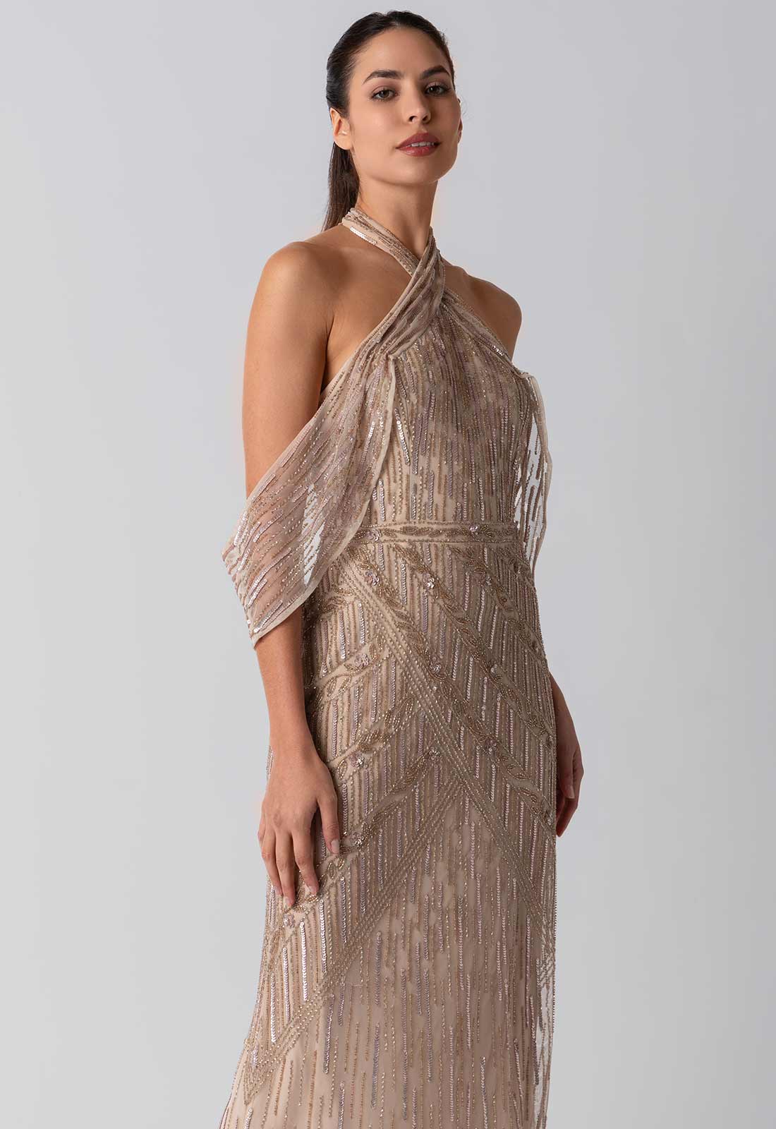 Raishma Couture Nude Mia Maxi Dress - Image 2