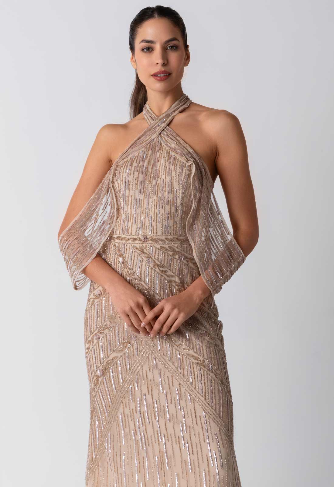 Raishma Couture Nude Mia Maxi Dress - Image 4