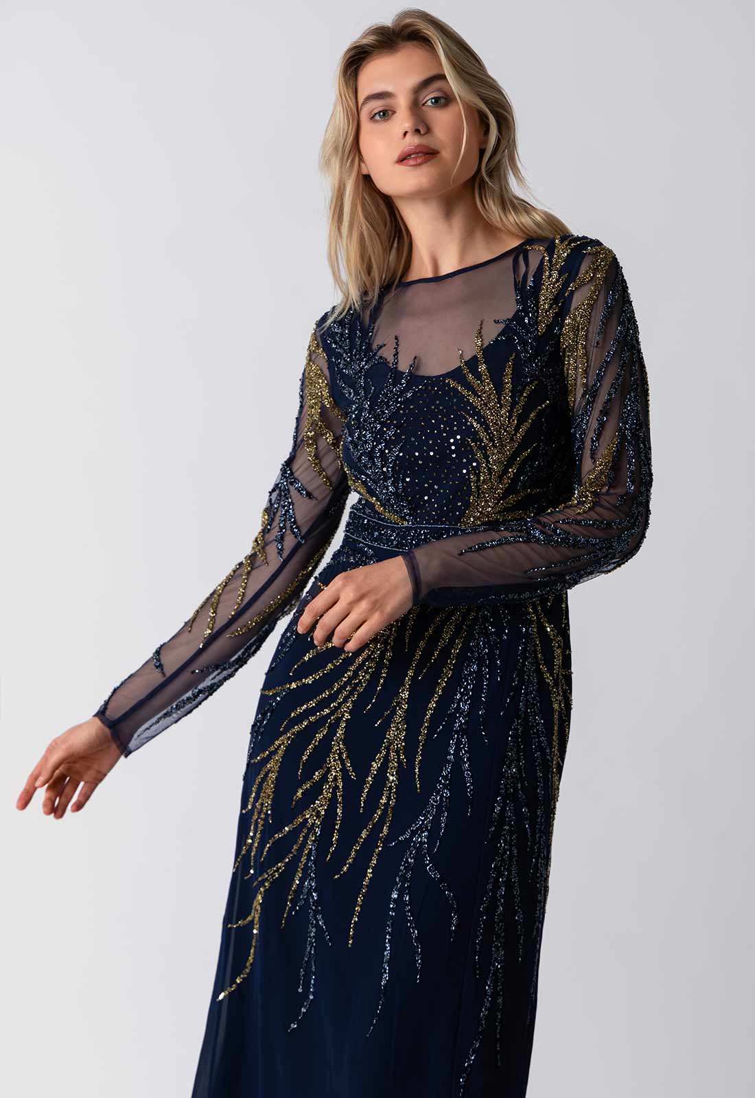 Raishma Couture Blue Paige Maxi Dress - Image 3