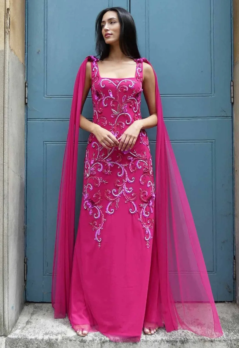 Raishma Pink Halina Evening Dress - Image 6