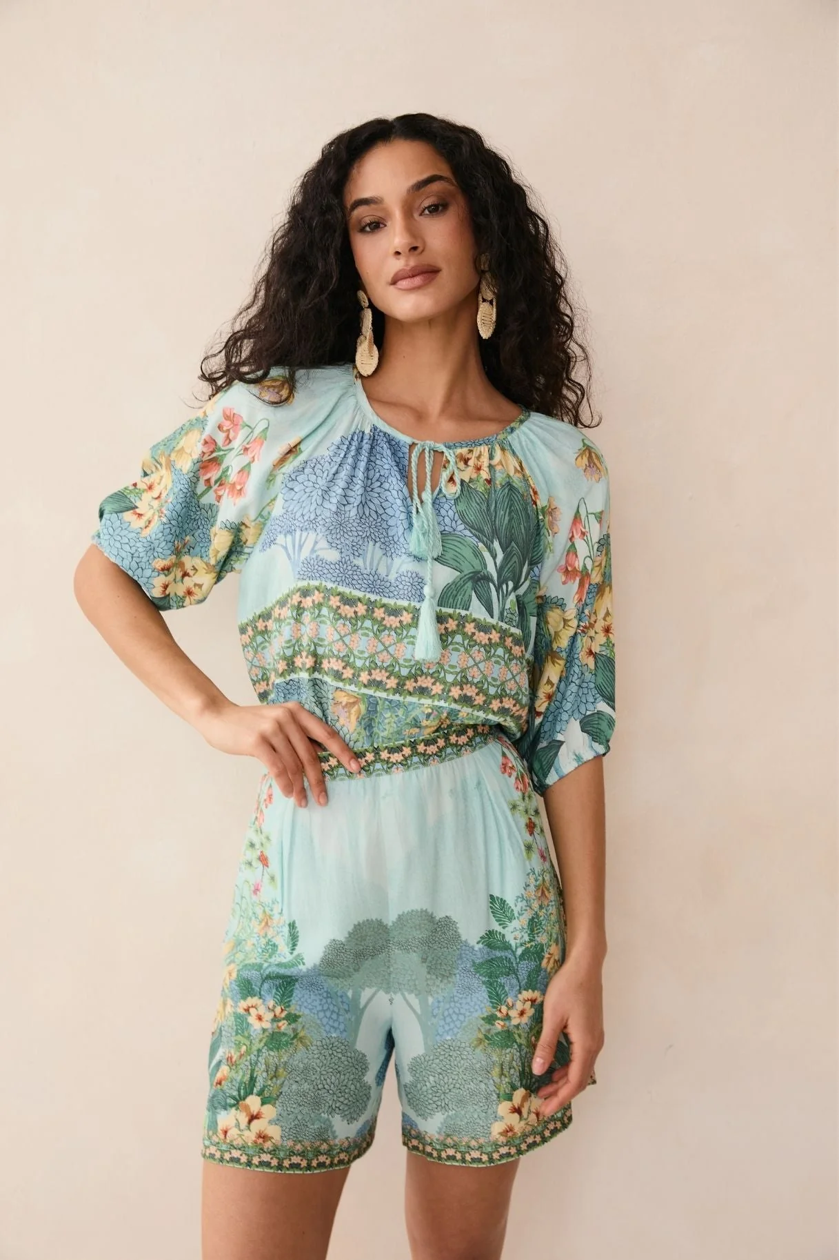 Raishma Studio Blue Tracy Shorts - Image 3