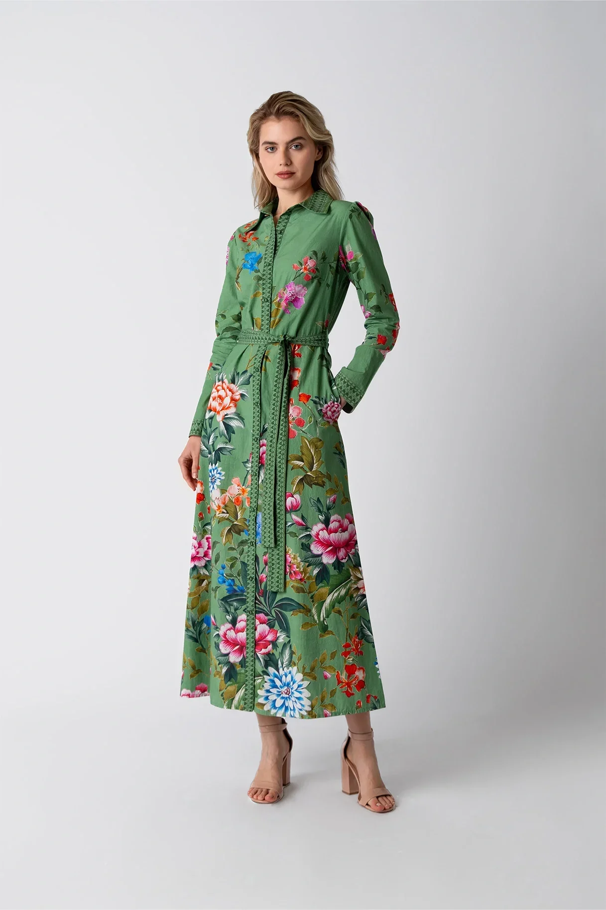 Raishma Studio Green Olea Green Dress