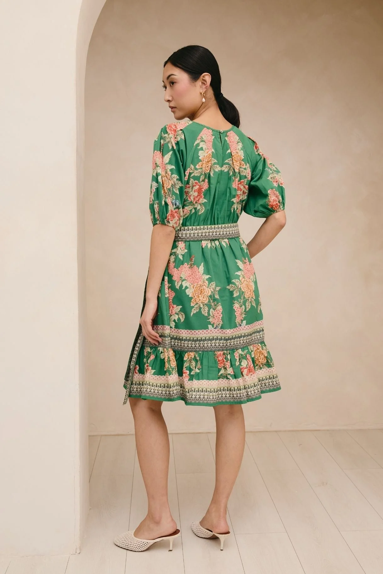 Raishma Studio Green Petula Green Dress - Image 3