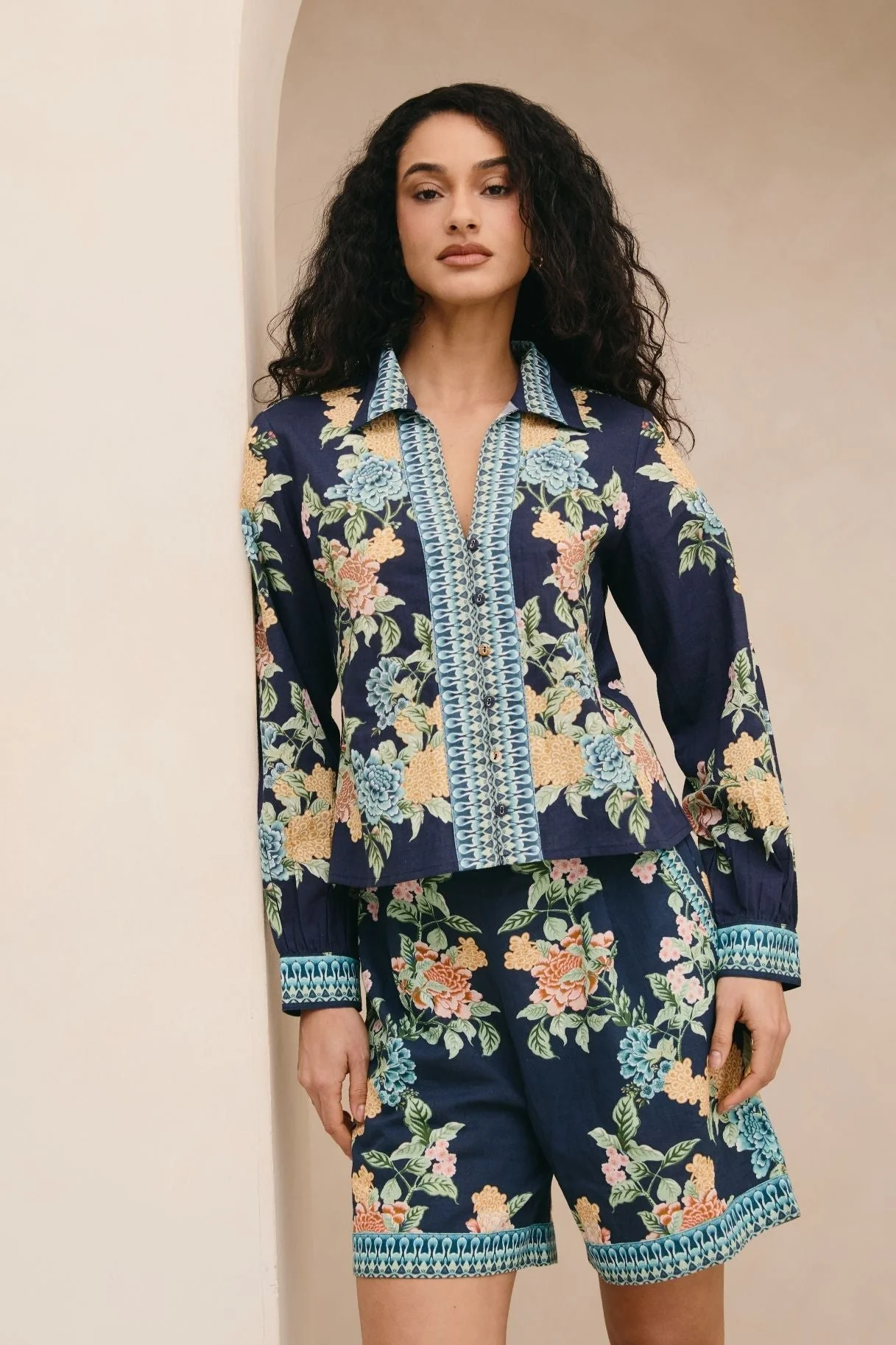 Raishma Studio Navy Amani Navy Shirt