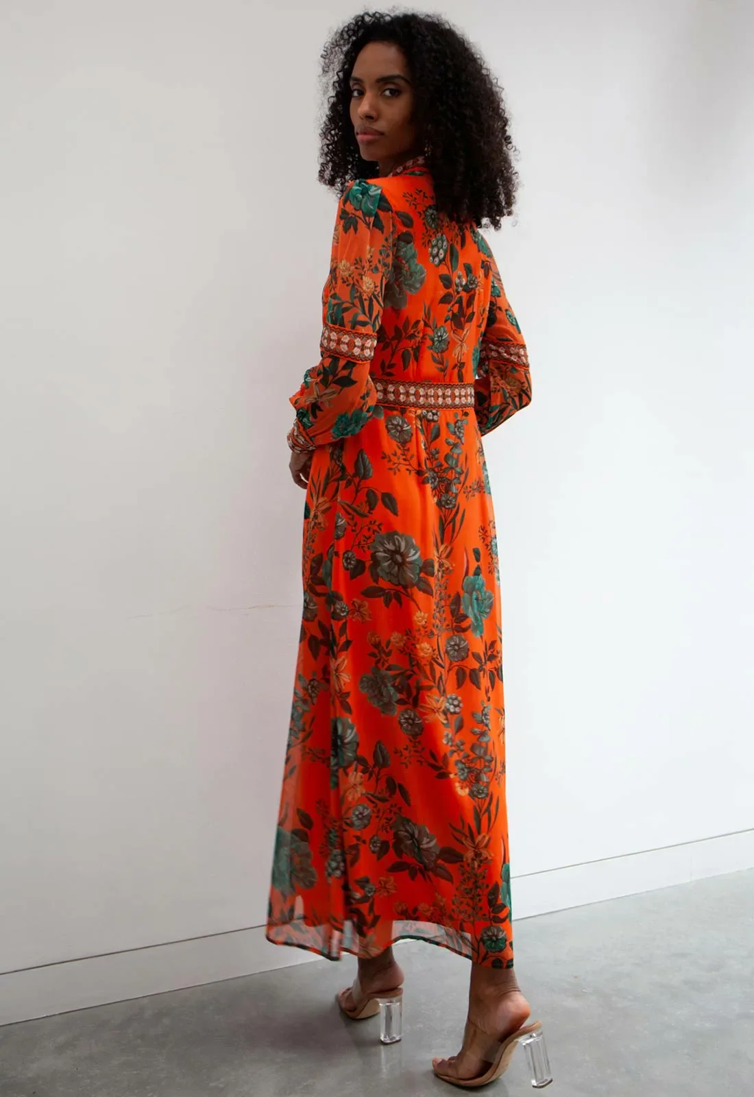 Raishma Studio Orange Aspen Floral Maxi Dress - Image 3